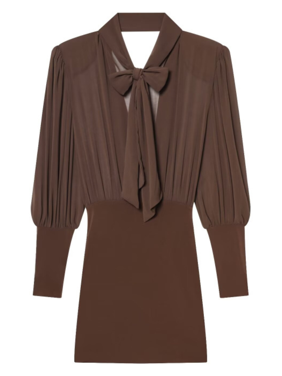 Vestido Curto Manga Longa Modern Ravenna