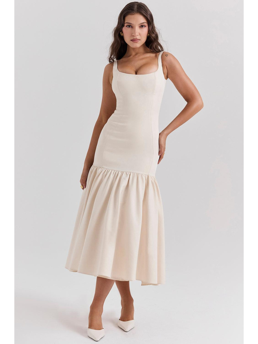 Vestido Midi com Babado Modern Magda - GOLDEN ERA