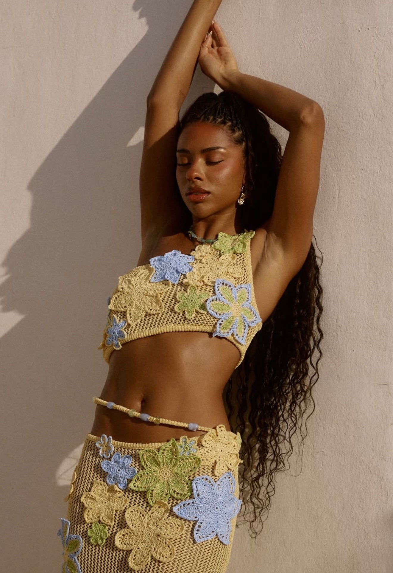 Conjunto Praiano Top e Saia Longa Modern Zalia