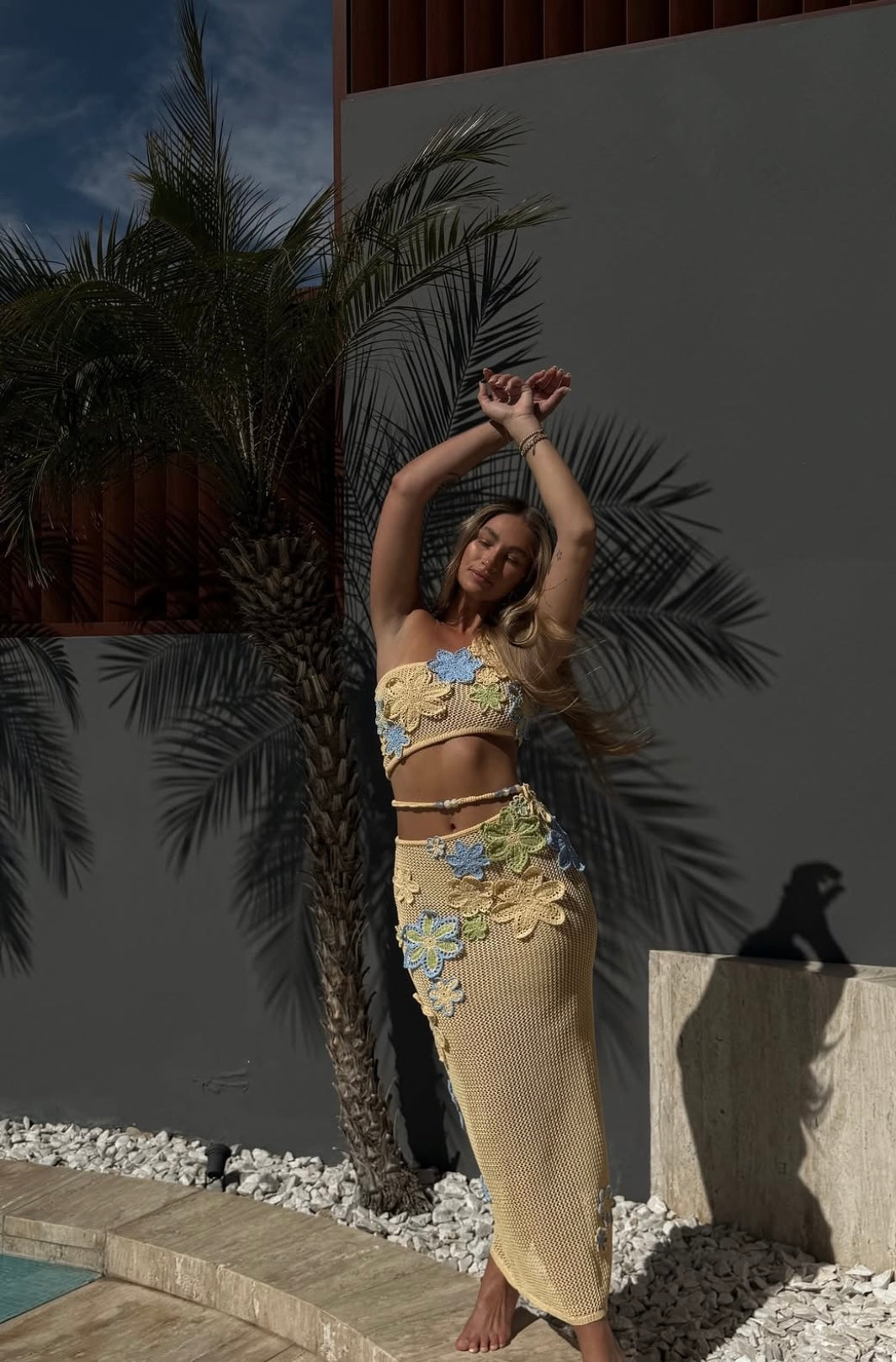 Conjunto Praiano Top e Saia Longa Modern Zalia