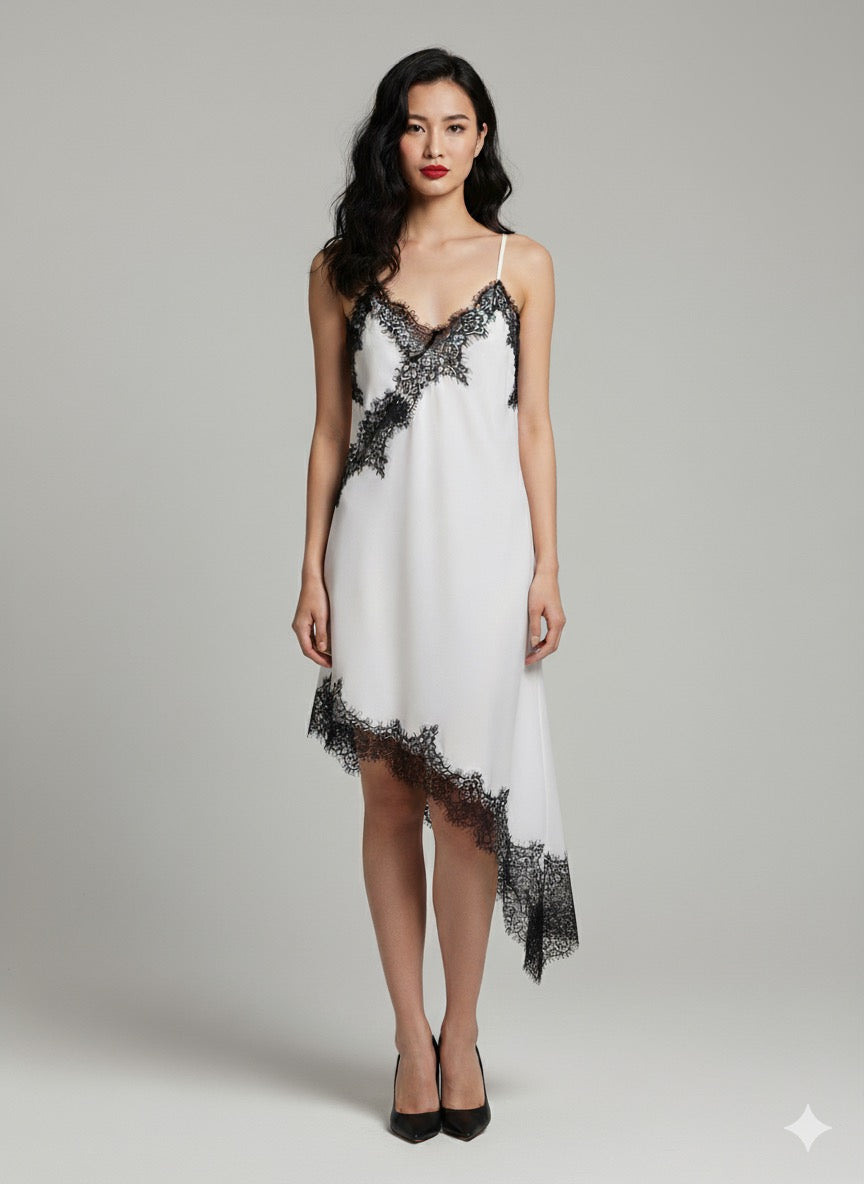 Vestido Curto Cetim Tendência Modern Daily