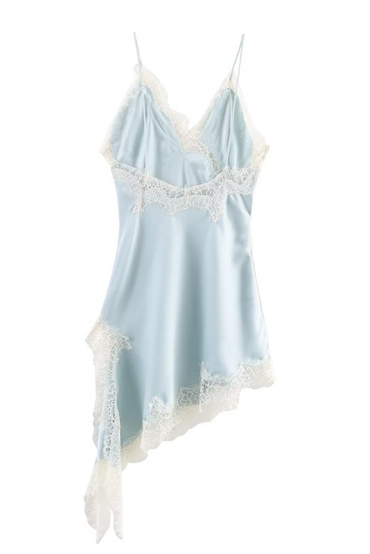 Vestido Curto Cetim Tendência Modern Daily