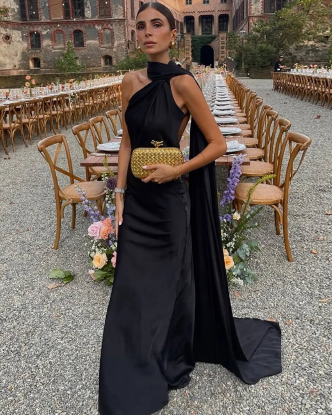 Vestido Longo Decote nas Costas Modern Dominique