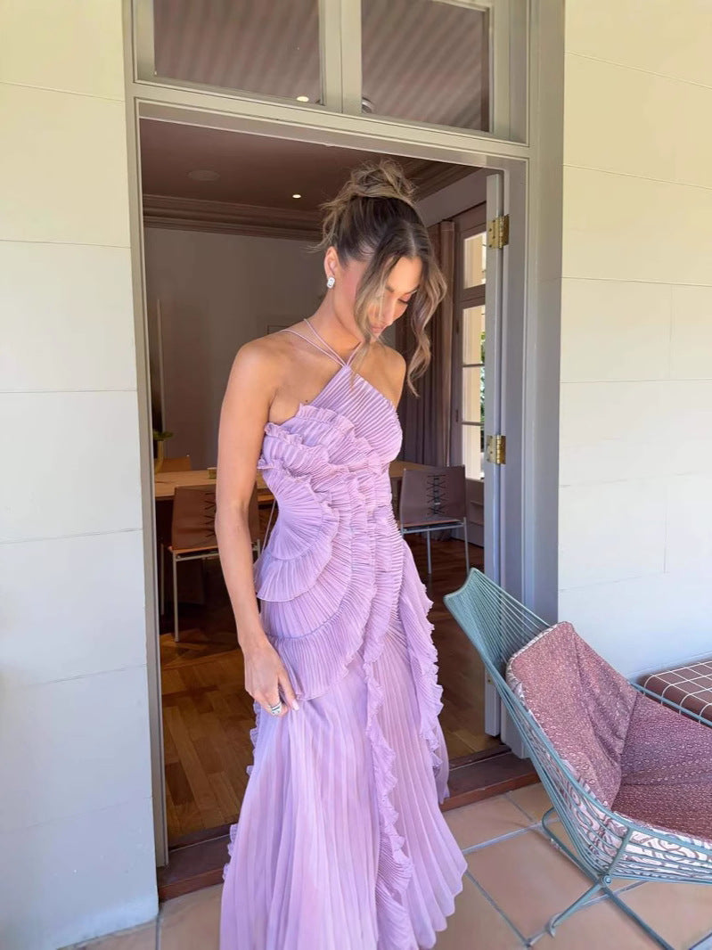 Vestido Assimétrico Tendência Modern Lilac