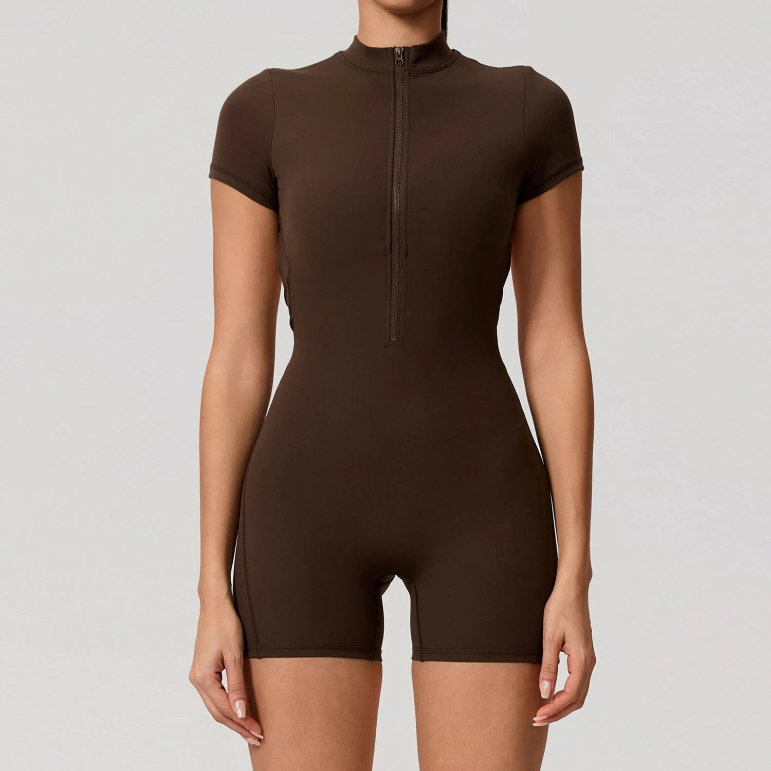 Macaquinho Esportivo Modelador Decote nas Costas Modern Waffle