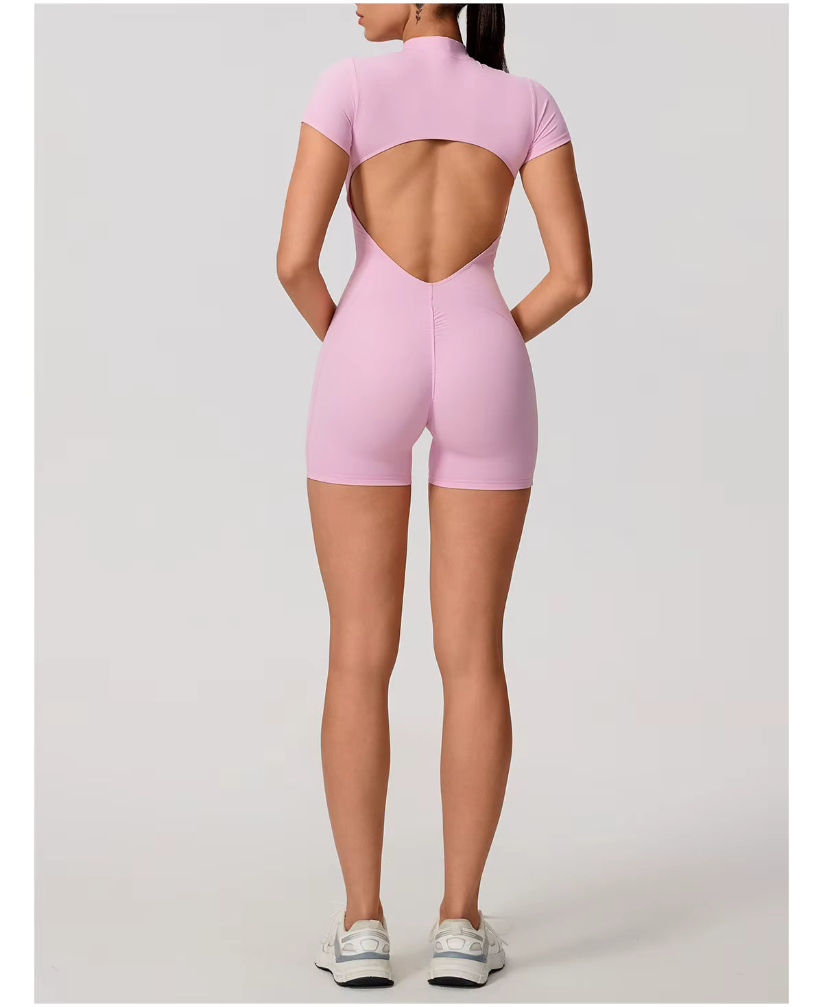 Macaquinho Esportivo Modelador Decote nas Costas Modern Waffle