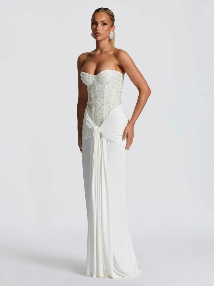 Vestido Longo Corselet de Paetê Modern Dálya