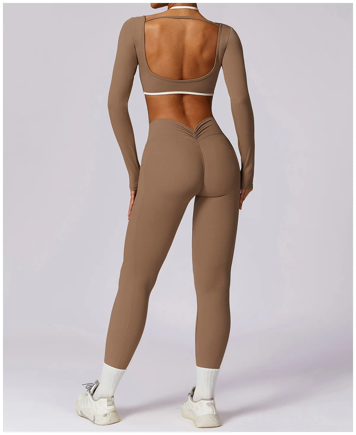 Conjunto Top Manga Longa com Legging Cós V Atrás Modern Shape