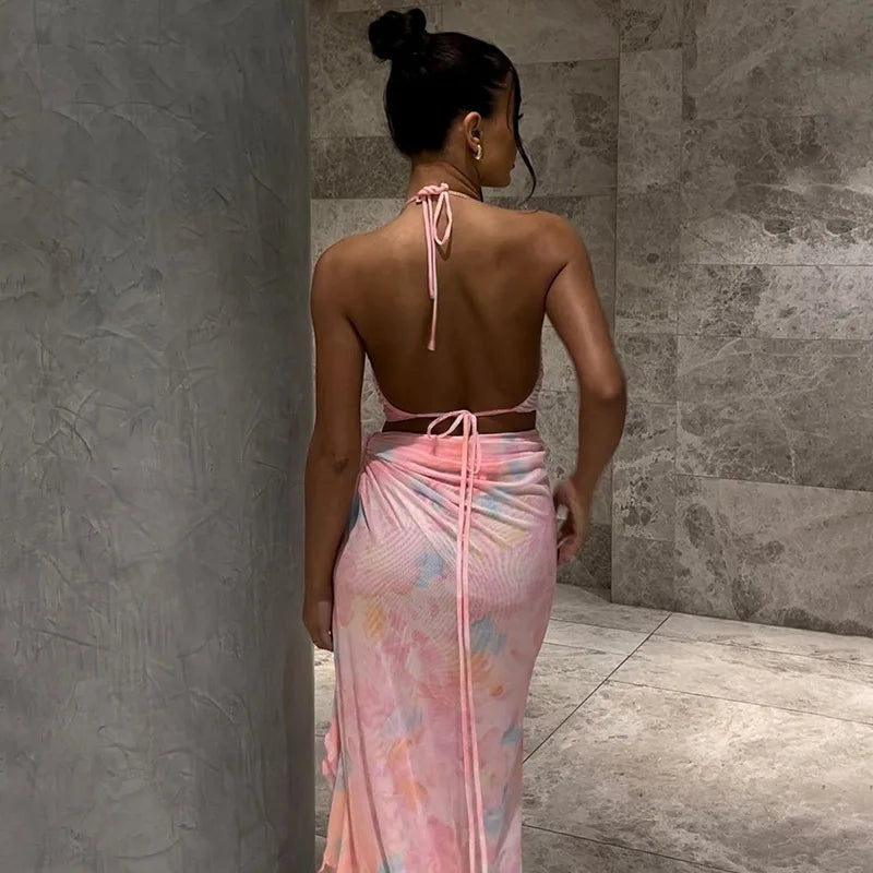 Vestido Longo com Decote e Fenda Modern Giana