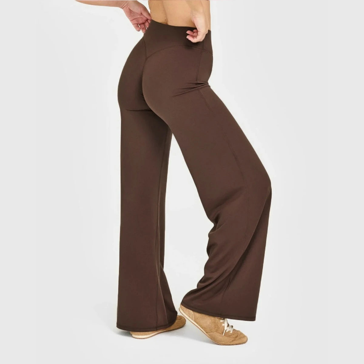 Calça Wide Leg Bailarina Cós Alto Tendência Modern Motion