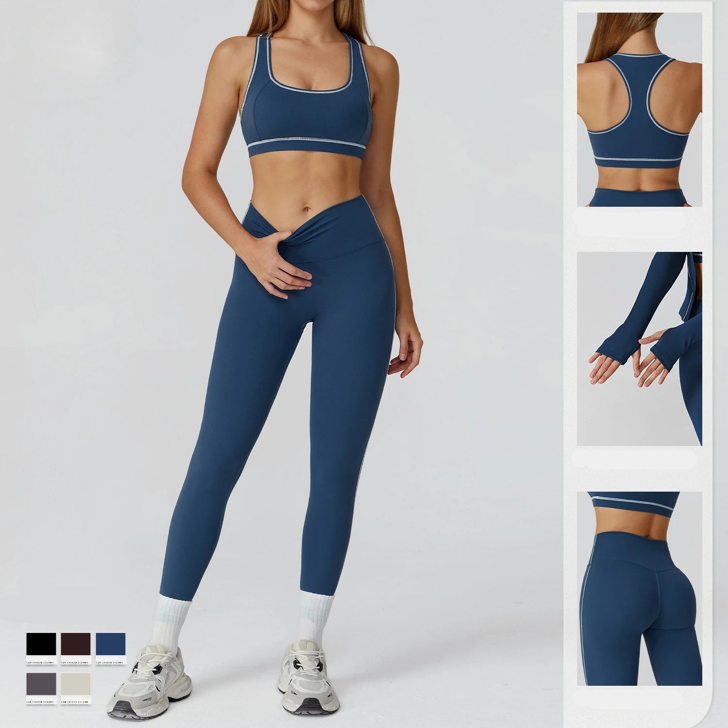 Conjunto Top Regata Push Up e Calça Legging Modern Molly