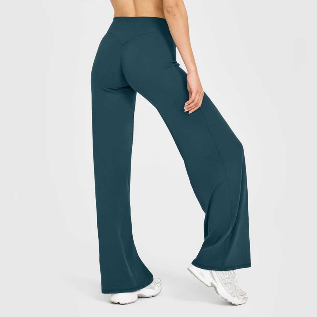 Calça Wide Leg Bailarina Cós Alto Tendência Modern Motion