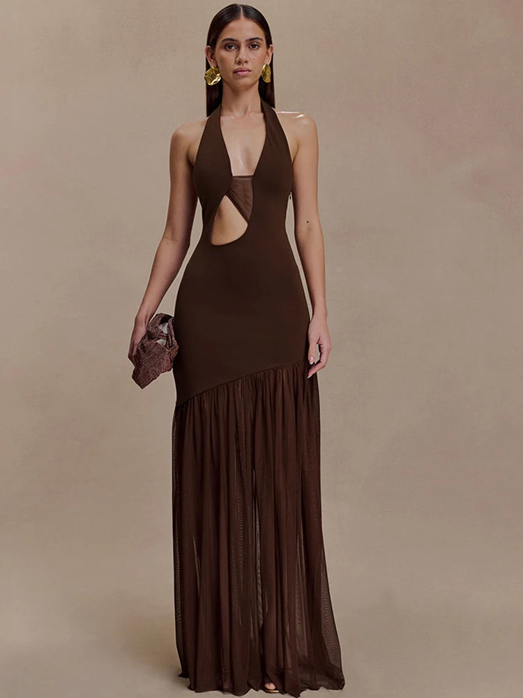 Vestido Longo com Tule Modern Fiorenza