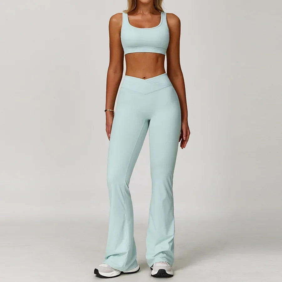 Conjunto Top Regata e Calça Flare Modern Flex