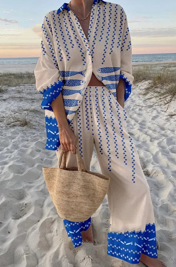 Conjunto Praiano Camisa e Calça Modern Kali