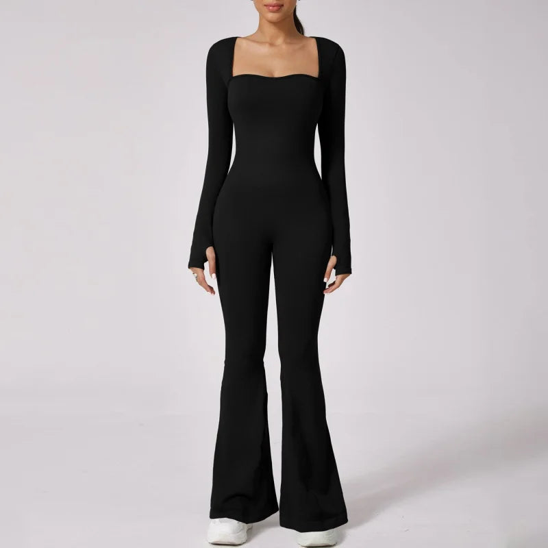 Macacão Casual Flare Manga Longa Modern Confort - FITNESS