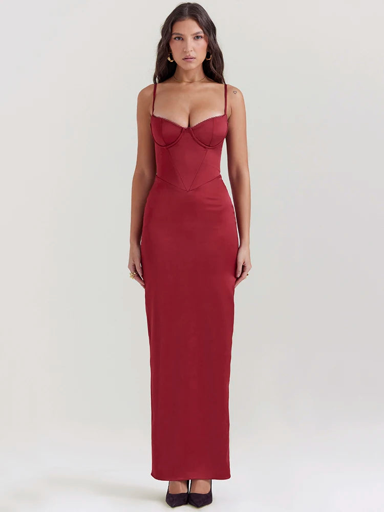 Vestido Longo Modelador Corselet Modern Bella Cetim - GOLDEN ERA