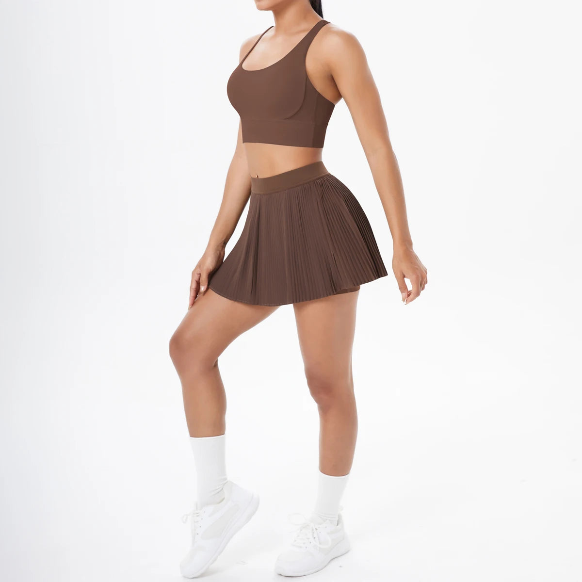 Conj Top e Saia Sob Shorts Modern Celeste