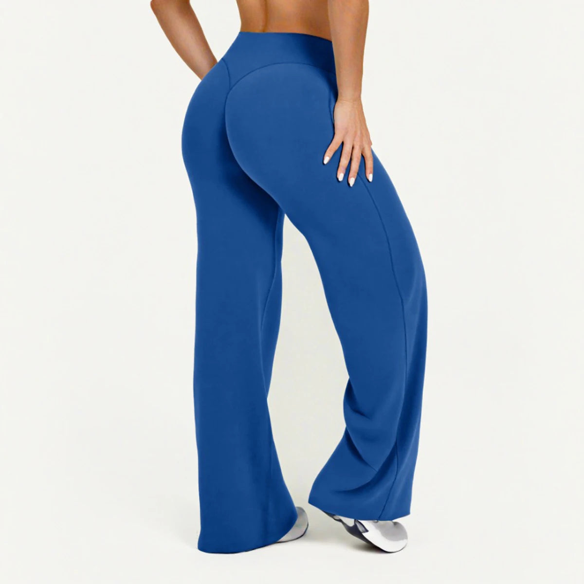 Calça Wide Leg Bailarina Cós Alto Tendência Modern Motion