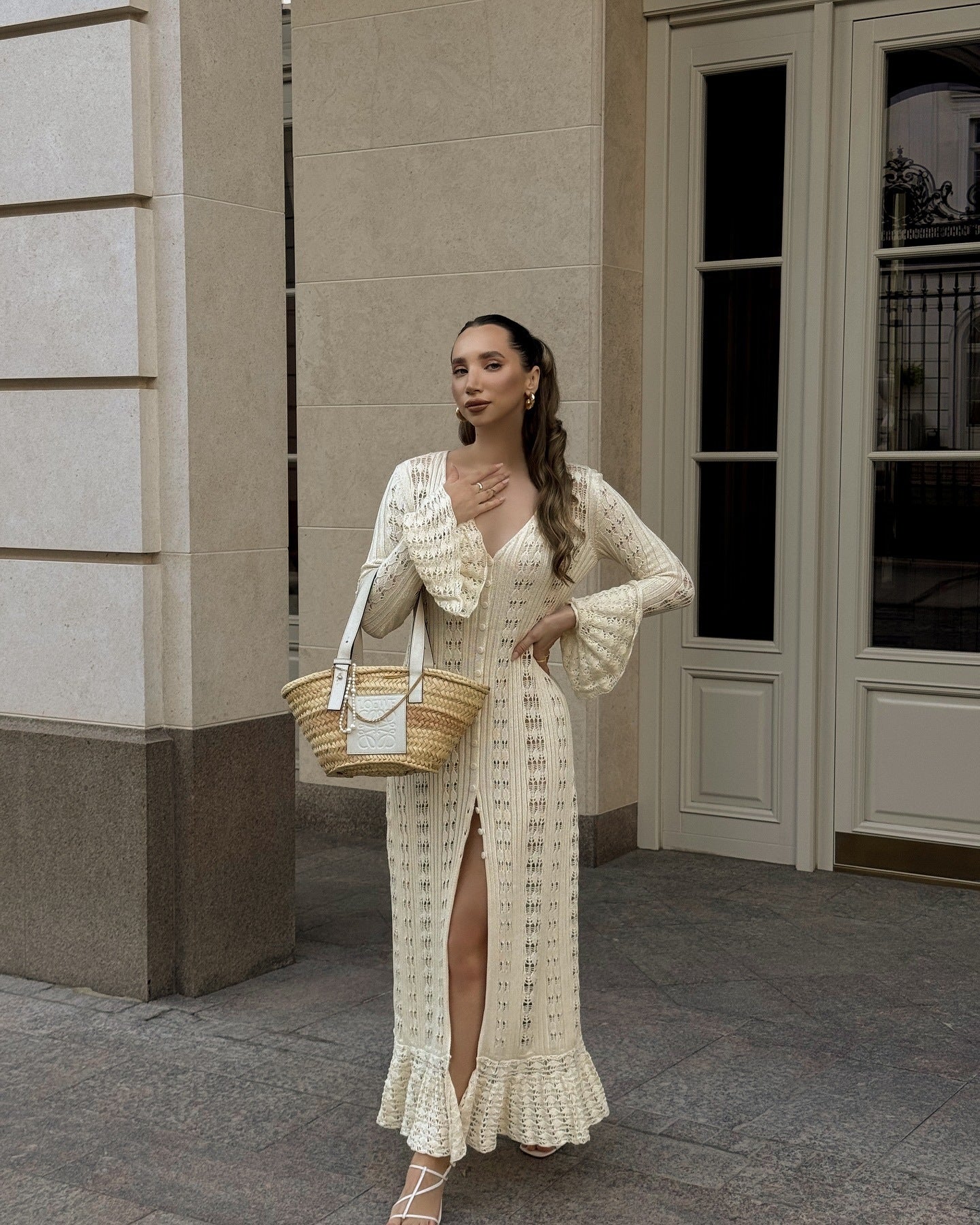 Vestido Longo Bata Cardigã em Tricô Modern Emily