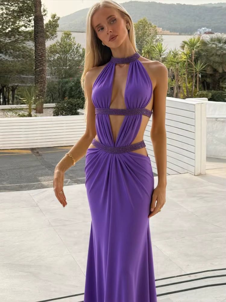 Vestido Longo com Recortes Modern Dalyna