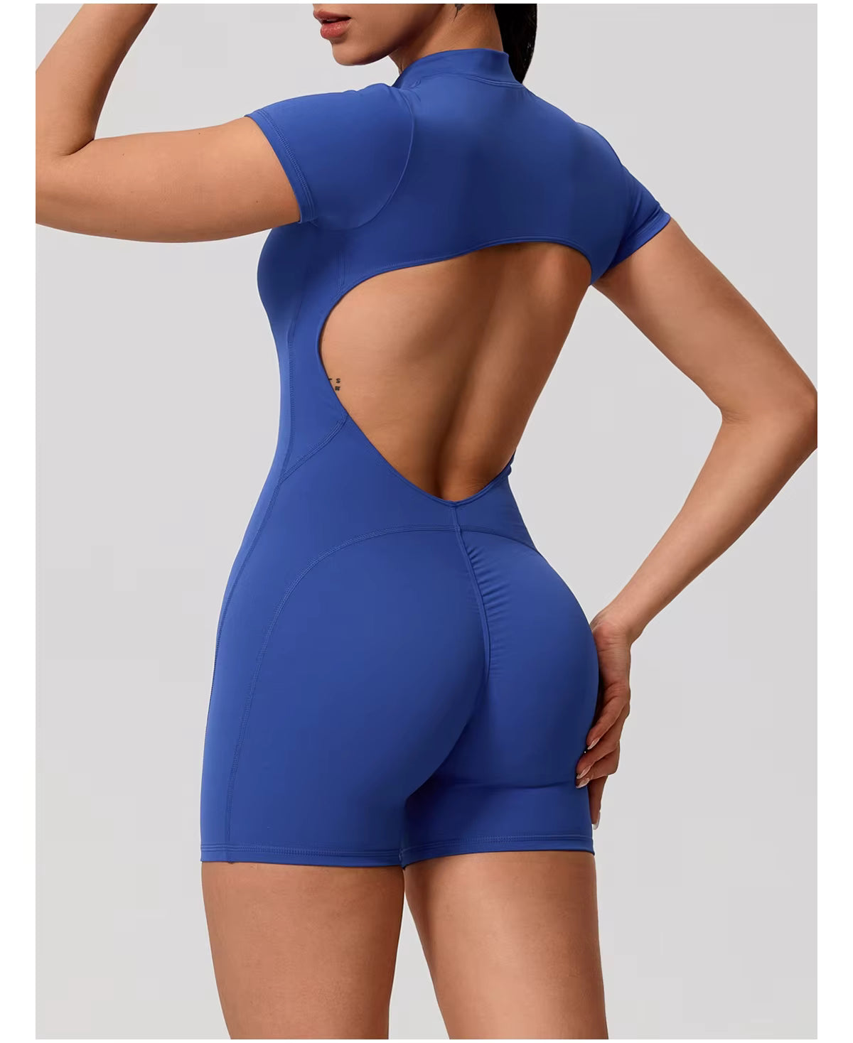 Macaquinho Esportivo Modelador Decote nas Costas Modern Waffle