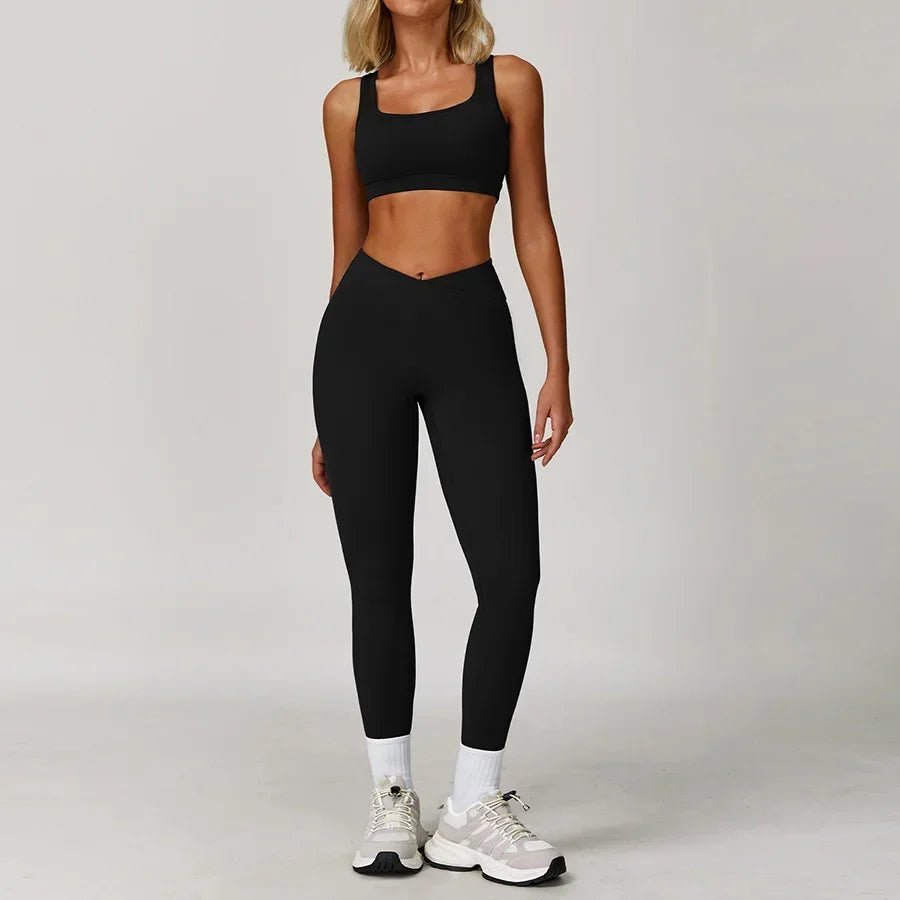 Conjunto Top Regata e Calça Legging Cós V Modern Flex