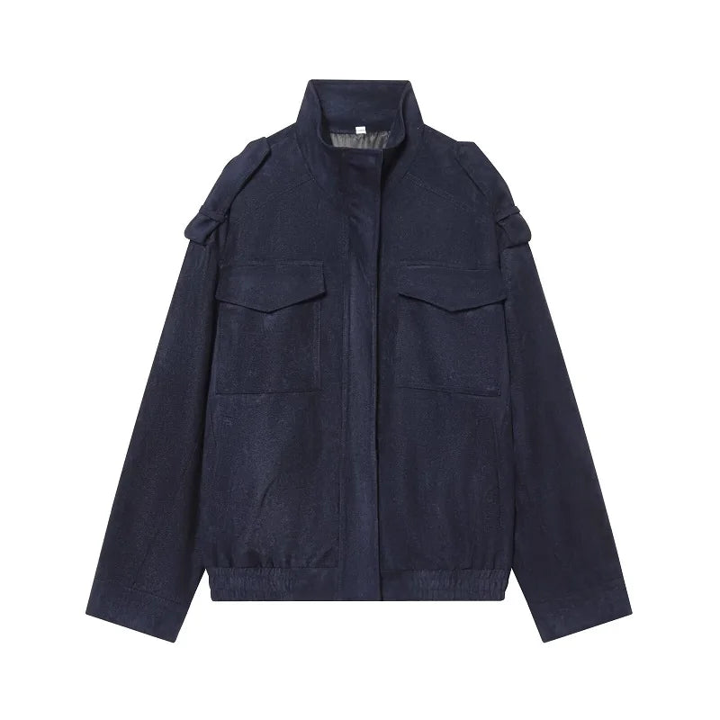 Jaqueta Feminina Oversized Suede Premium Modern Bellagio