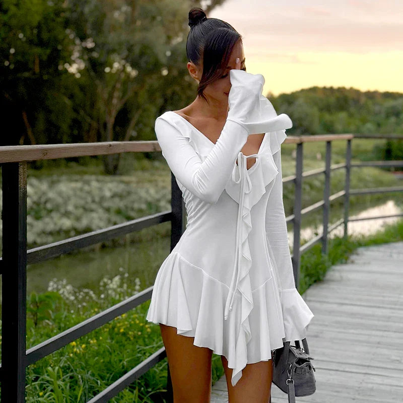 Vestido Curto Manga Longa Modern Hadassa