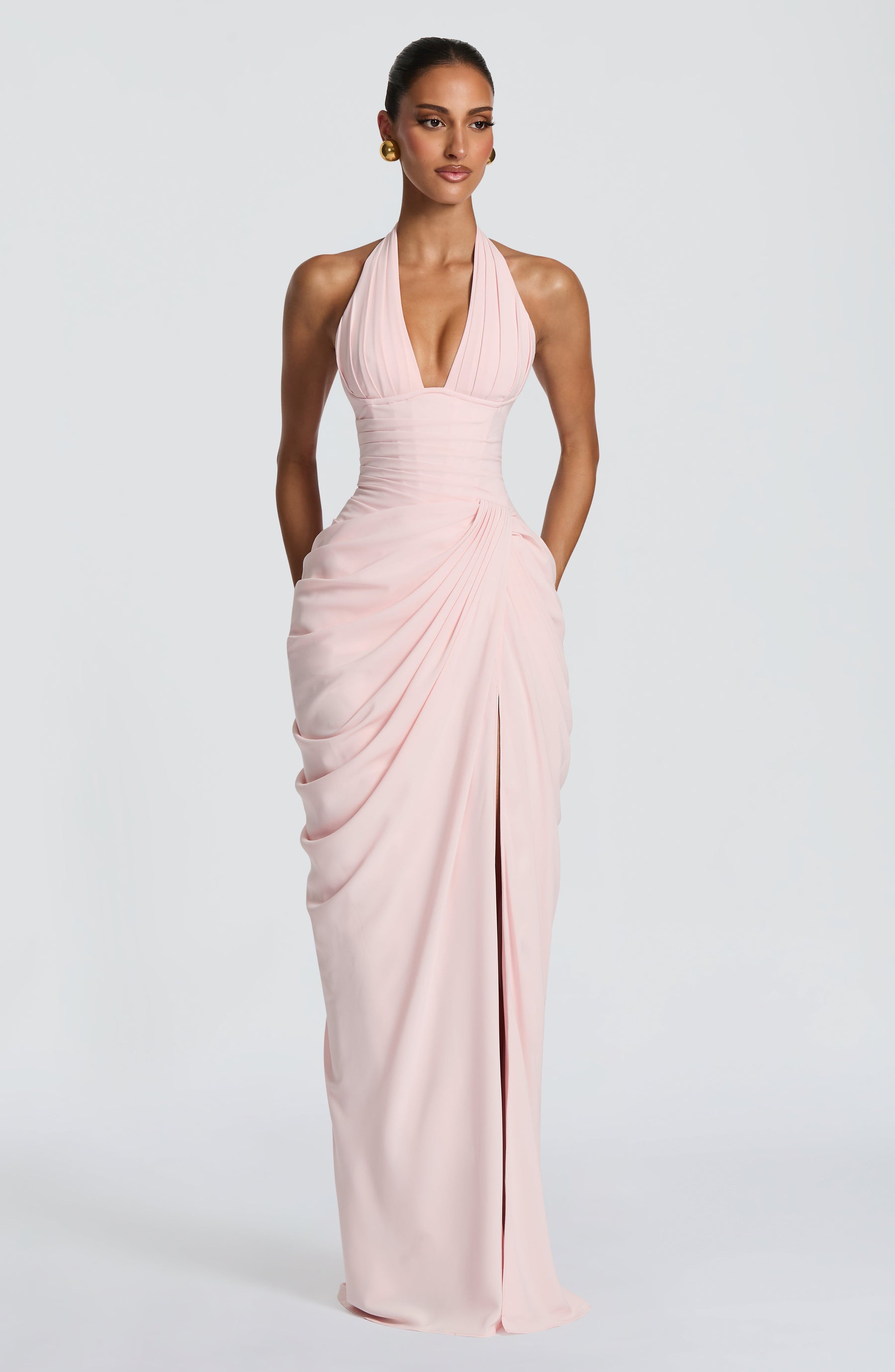 Vestido Longo Corset com Fenda Modern Mireya