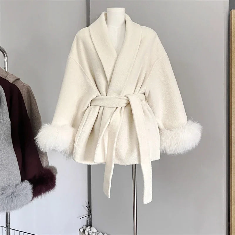 Casaco com Cinto Estilo Europeu Modern Lady - OUTONO/INVERNO