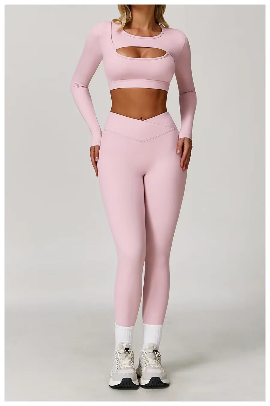 Top Manga Longa e Calça Legging Cós V Modern Flex