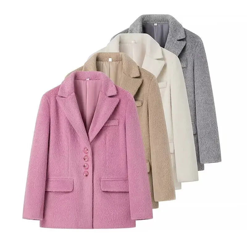 Blazer Feminino Peluciado Modern Soft - OUTONO INVERNO