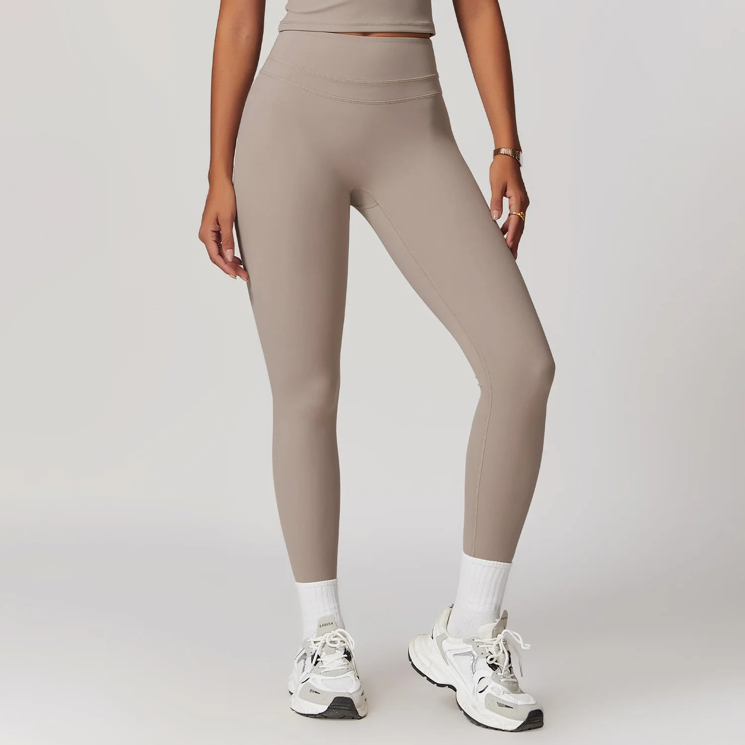 Calça Legging Cós Alto com Costura Dupla Modern Motion