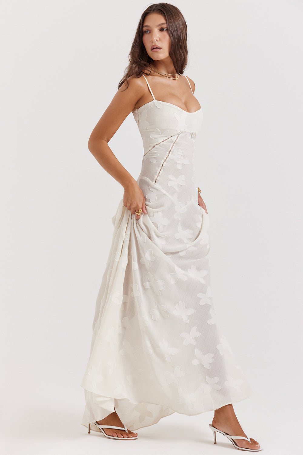 Vestido Longo Modelador com Amarrações Corselet Modern Selena - GOLDEN ERA