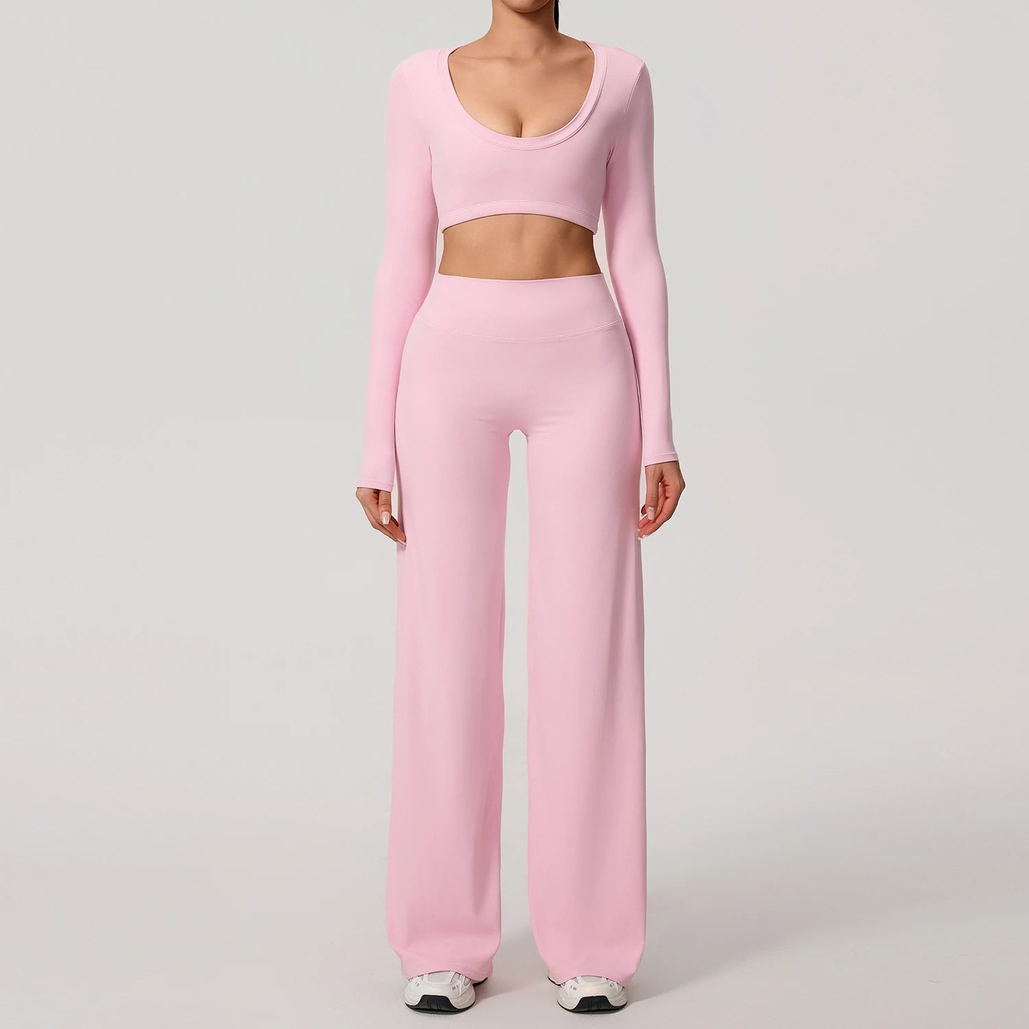 Conjunto Cropped Manga Longa e Calça Confy Modern Active