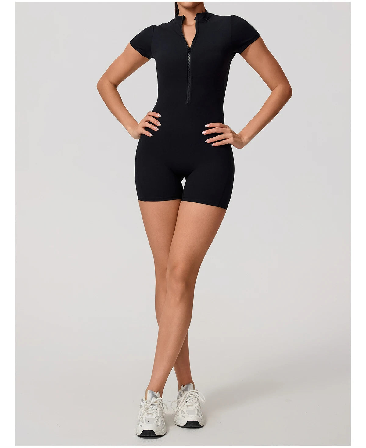 Macaquinho Esportivo Modelador Decote nas Costas Modern Waffle