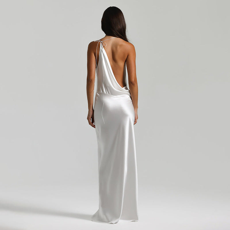 Vestido Longo em Cetim Tianny