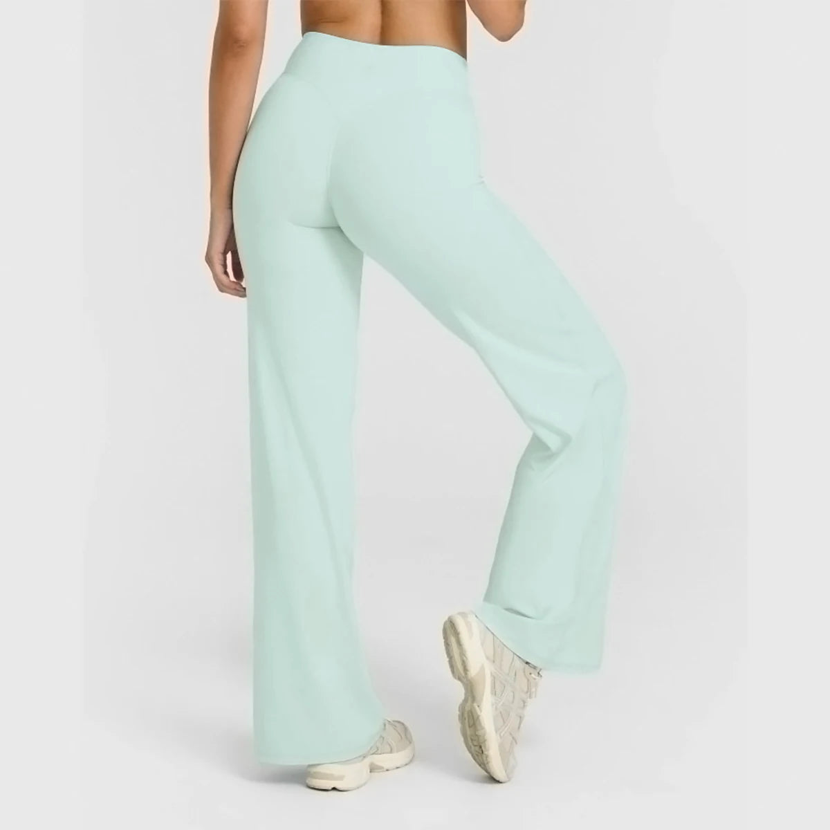 Calça Wide Leg Bailarina Cós Alto Tendência Modern Motion