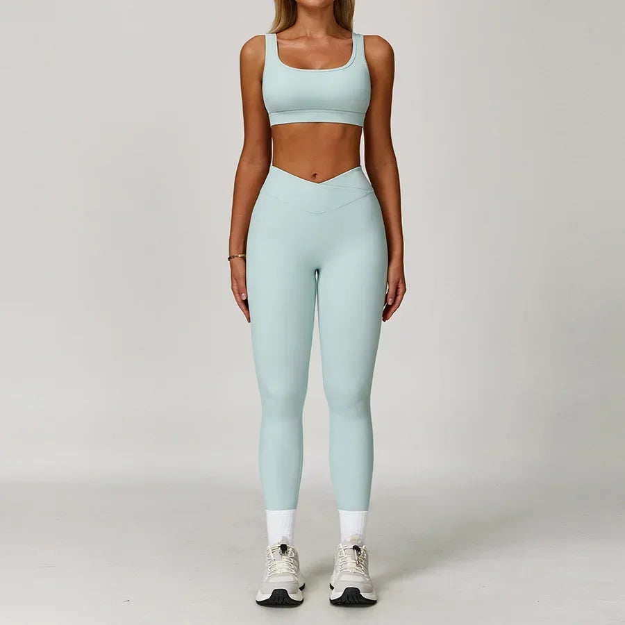 Conjunto Top Regata e Calça Legging Cós V Modern Flex