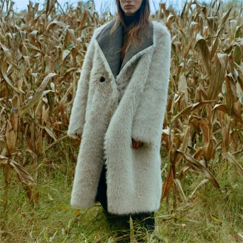Casaco Feminino Sobretudo Dupla Face Pelúcia Modern Londres - OUTONO/INVERNO