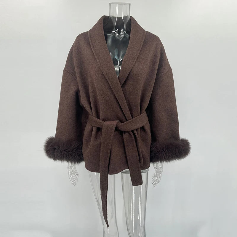 Casaco com Cinto Estilo Europeu Modern Lady - OUTONO/INVERNO