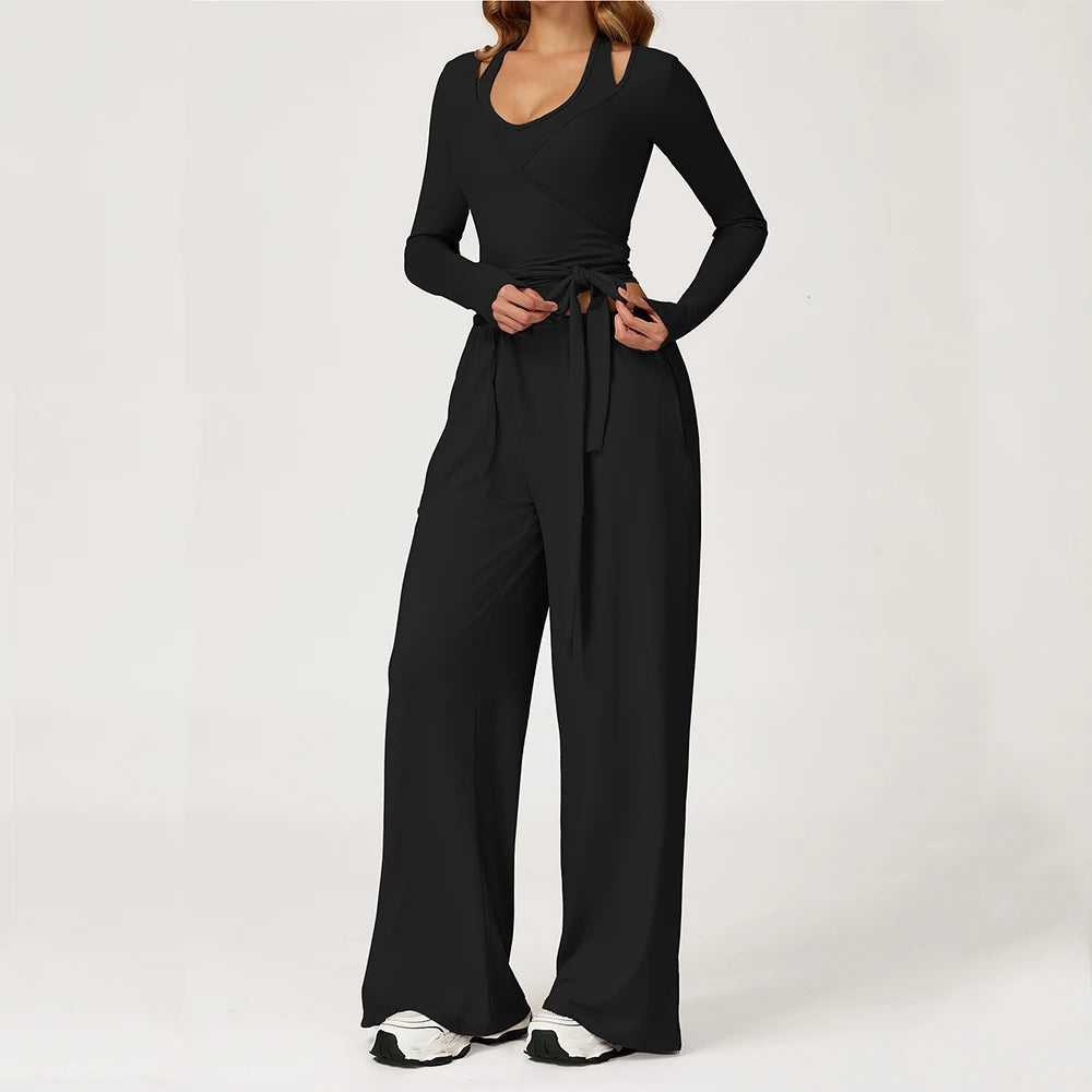 Conjunto Três Peças Casaquinho e Regata com Calça Modern Comfy