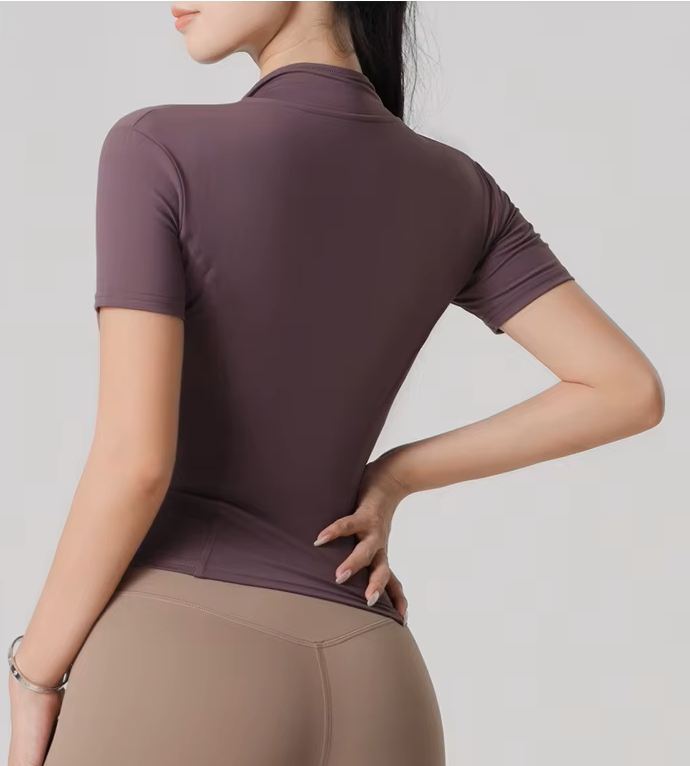 Blusa Meia Manga Esportiva com Zíper Modern Femina