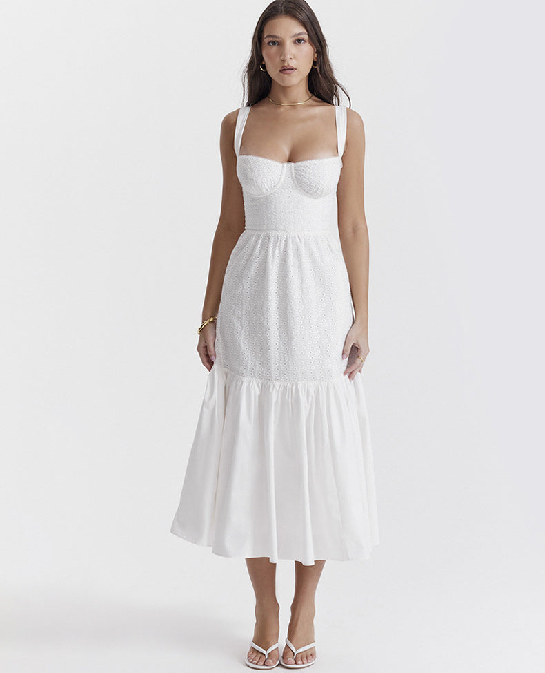 Vestido Mid Branco Bustier Julieta - GOLDEN ERA
