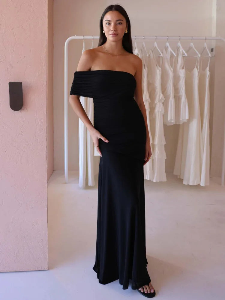 Vestido Longo com Tule Modern Aura