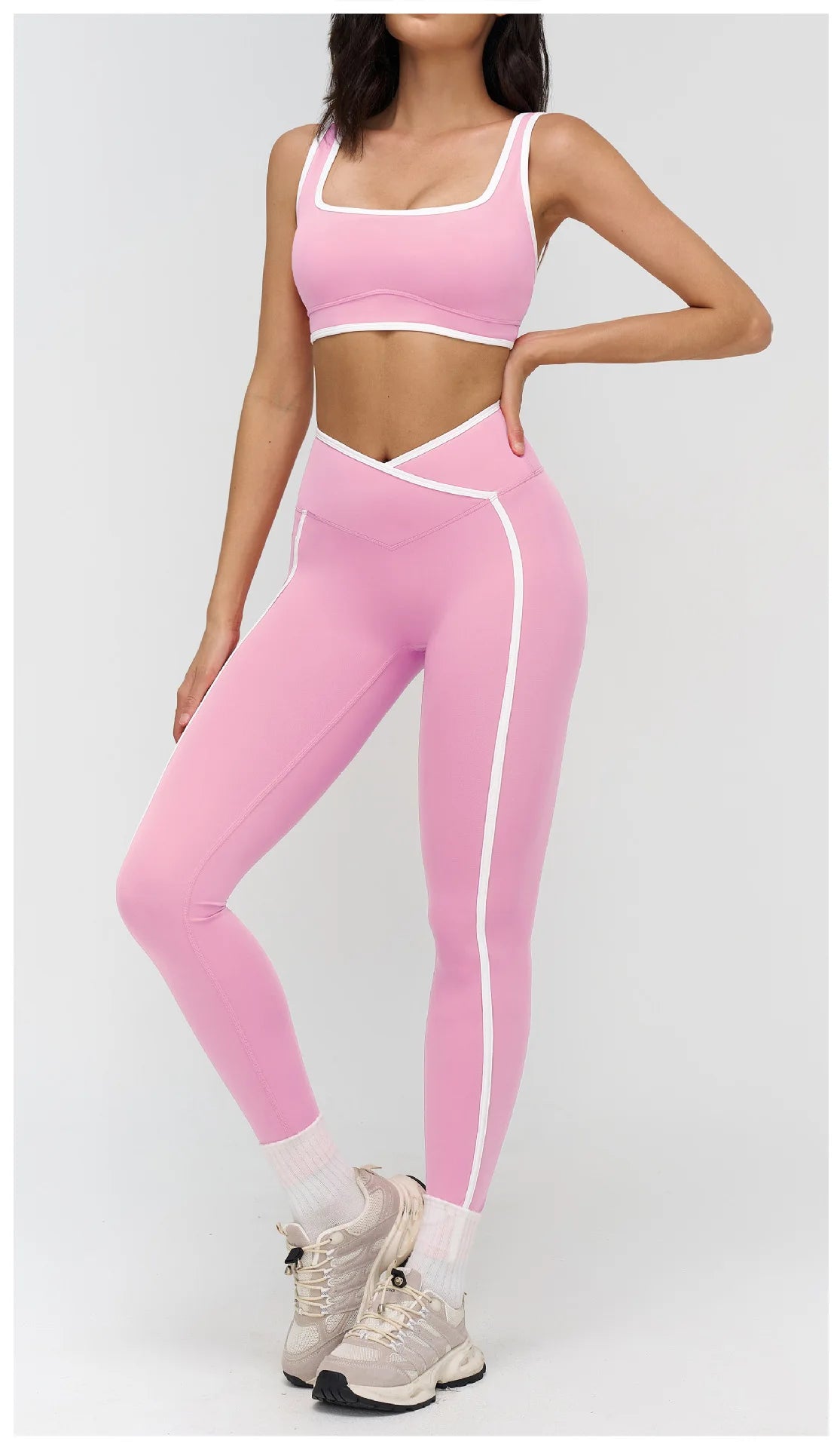 Conjunto Top Push Up com Calça Legging Modeladora Cós V Modern Xtra
