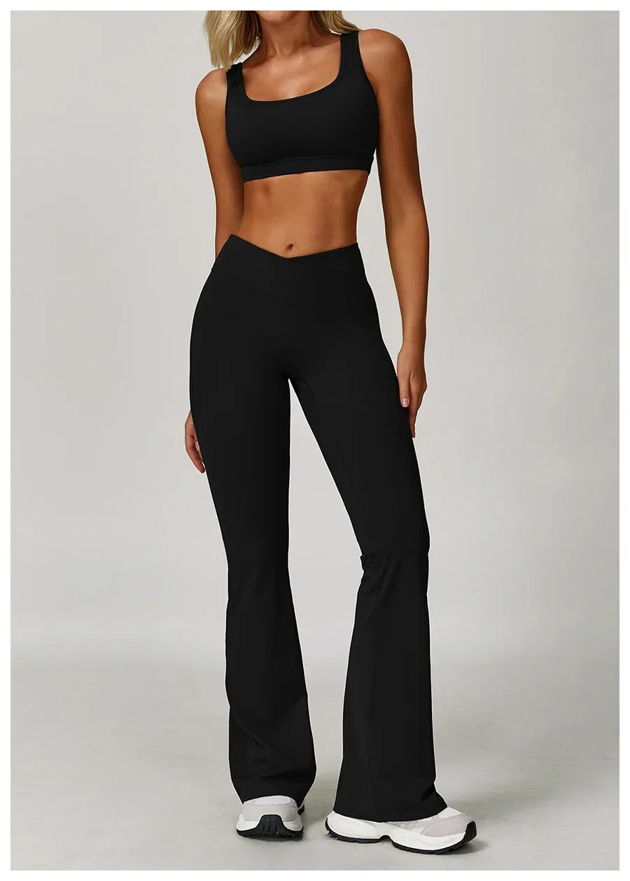 Conjunto Top Regata e Calça Flare Modern Flex