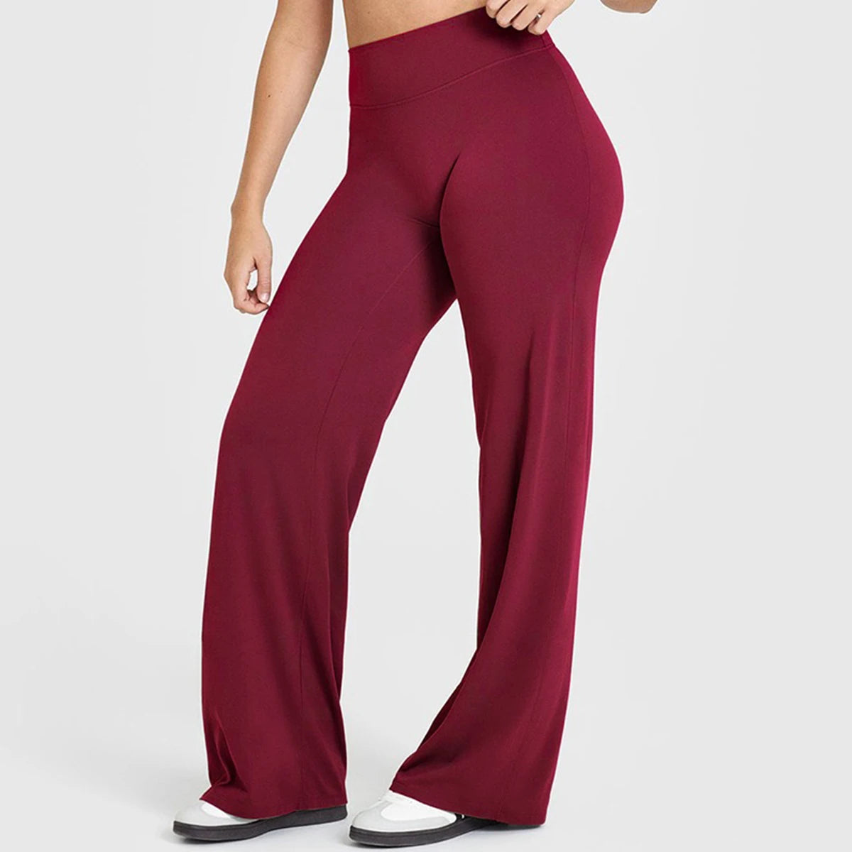 Calça Wide Leg Bailarina Cós Alto Tendência Modern Motion