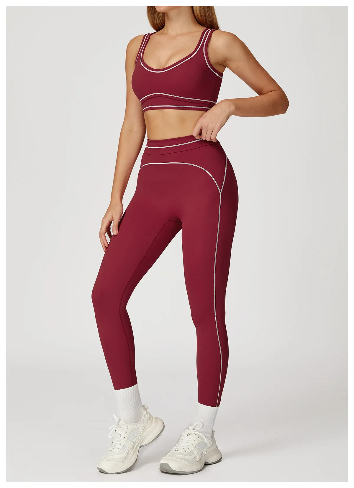 Conjuntp Top Push Up e Calça Legging Modeladora Modern Alô